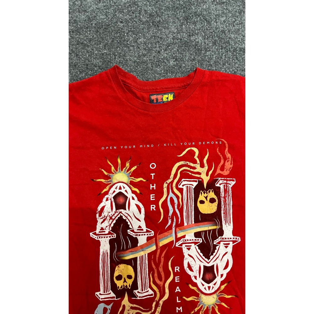 Teen Hearts Graphic T-Shirt Mens Size XL Red Other Realm Occult Short Sleeve Tee